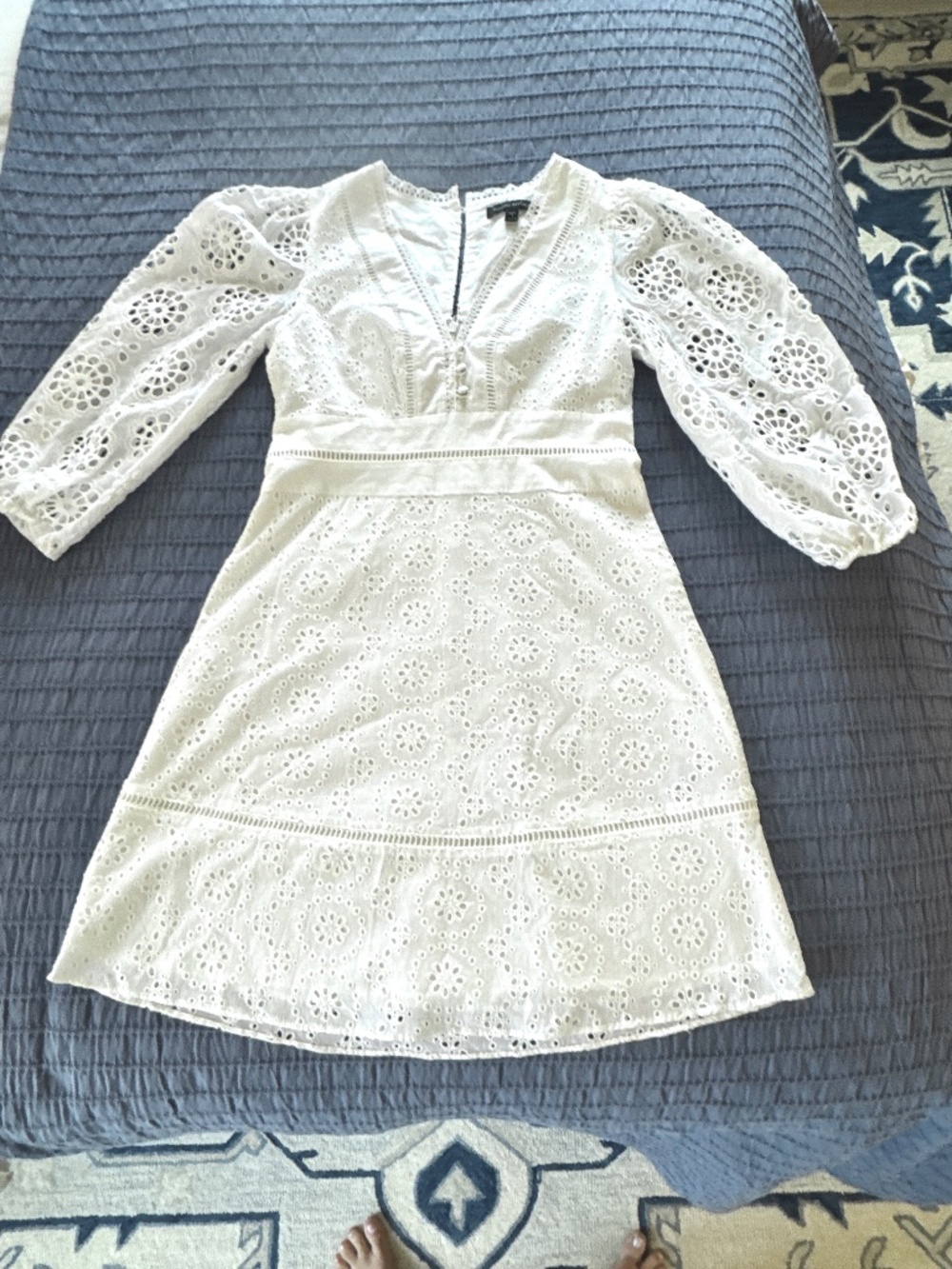 Banana Republic- White Eyelet Dress - Size 2